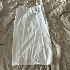 NWT white strapless dress